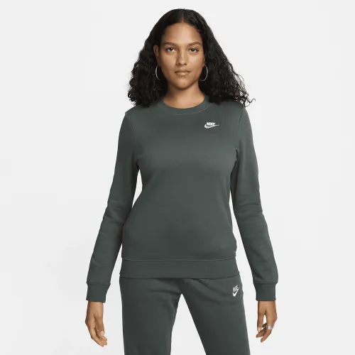 Nike Sportswear Club Fleece жіноча Crew-Neck світшот колір зелений