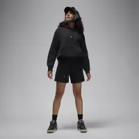 Nike Jordan Flight Fleece женская Satin-Lined Pullover Толстовка с капюшоном цвет черный