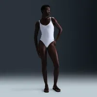 Nike Swim Essential женская V-Neck One-Piece цвет белый