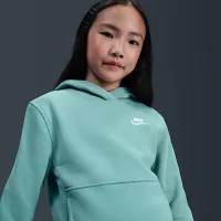 Nike Sportswear Club Fleece Big дитячі Pullover Толстовка з капюшоном колір зелений