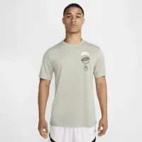 Nike мужские Dri-FIT баскетбольные футболка цвет зеленый