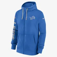 Detroit Lions Sideline Team Issue Club чоловічі Nike Full Zip Толстовка з капюшоном блакитний