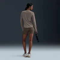 Nike Swift жіноча Dri-FIT UV Long-Sleeve Crew-Neck Running Top колір коричневий