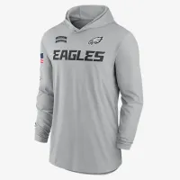 Philadelphia Eagles Salute to Service Edge Mascot Lockup Men’s Nike Dri-FIT NFL Long-Sleeve Hooded Top колір сірий