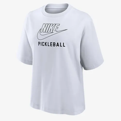 Nike Swoosh женская Pickleball Boxy футболка цвет белый