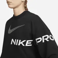 Nike Dri-FIT Get Fit жіноча French Terry Graphic Crew-Neck світшот колір чорний