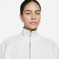 Nike Sportswear женская оверсайз 1/2-Zip Crop Fleece свитшот цвет коричневый