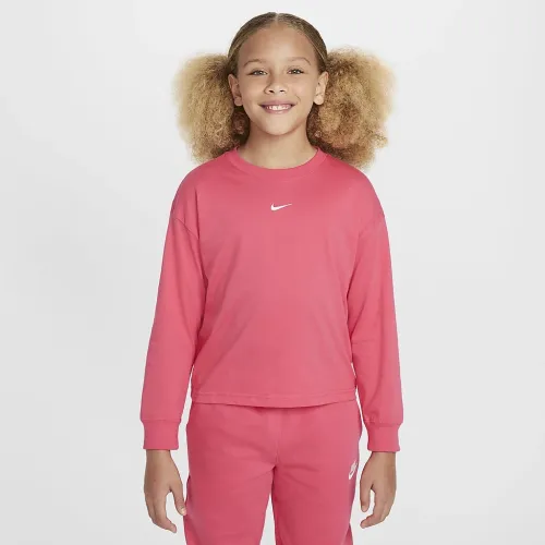 Nike Sportswear Essential Big дитячі (Girls') Long-Sleeve футболка Pink