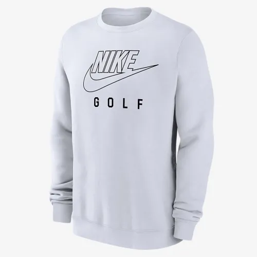 Nike Swoosh Club Fleece чоловічі для гольфу Pullover Crew-Neck світшот колір білий