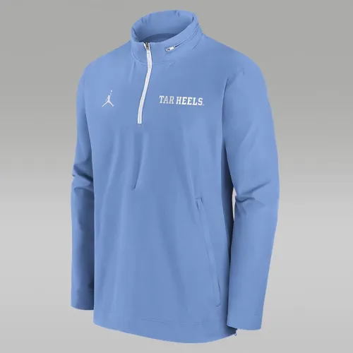 North Carolina Tar Heels Sideline Coach мужские Nike College 1/2-Zip Hooded Куртка синий