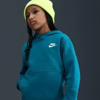Nike Sportswear Club Fleece Big детские Pullover Толстовка с капюшоном синий