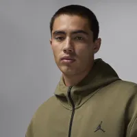 Nike Jordan Sport Hoop Fleece мужские Dri-FIT Full-Zip Толстовка с капюшоном цвет зеленый