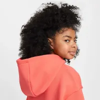 Nike Sportswear Tech Fleece Girls' оверсайз Толстовка с капюшоном Orange