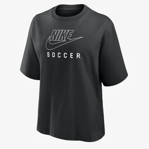 Nike Swoosh женская Soccer Boxy футболка цвет черный