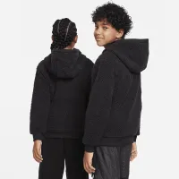 Nike Sportswear Club Fleece Big детские Full-Zip Winterized Толстовка с капюшоном цвет черный