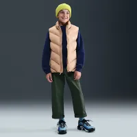 Nike Sportswear All Day Play Big детские Therma-FIT Loose-Fit Puffer Vest цвет коричневый