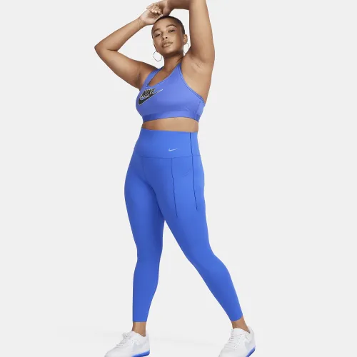 Nike Universa жіноча Medium-Support З високою талією 7/8 лосіни з кишенямиблакитний