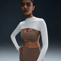 Nike Zenvy женская Dri-FIT Long-Sleeve Shrug Top цвет белый