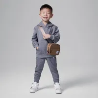 Nike Jordan MJ Brooklyn Fleece Toddler 2-Piece Pullover Толстовка с капюшоном набор цвет серый