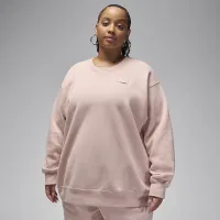 Nike Jordan Flight Fleece женская Crew-Neck свитшот (большие размеры) Pink