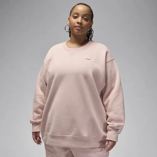 Nike Jordan Flight Fleece жіноча Crew-Neck світшот (великі розміри) Pink