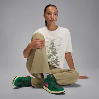 Nike Air Jordan 1 Low женская Кроссовки цвет зеленый