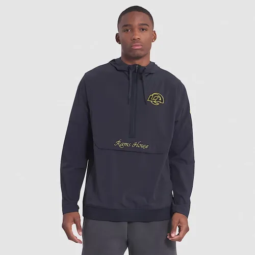 Los Angeles Rams Rivalries Collection Sideline Anorak чоловічі Nike NFL 1/2-Zip Hooded Куртка блакитний