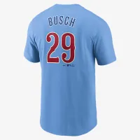Michael Busch Chicago Cubs Fuse мужские Nike MLB футболка синий