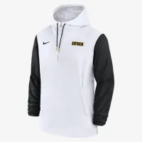 Iowa Hawkeyes Sideline Pre-Game Player чоловічі Nike College 1/2-Zip Hooded Куртка колір білий