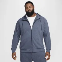 Nike Primary Fleece чоловічі Dri-FIT UV Full-Zip Performance Толстовка з капюшоном блакитний