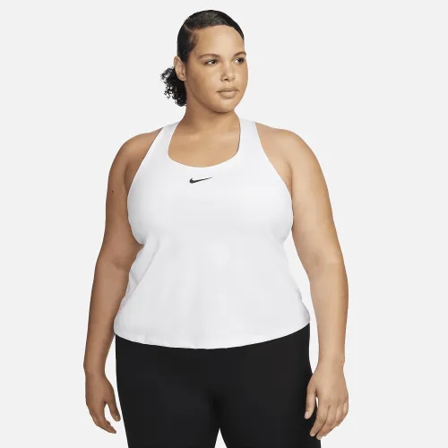 Nike Swoosh женская Medium-Support Padded Sports Bra Tank (большие размеры) цвет белый