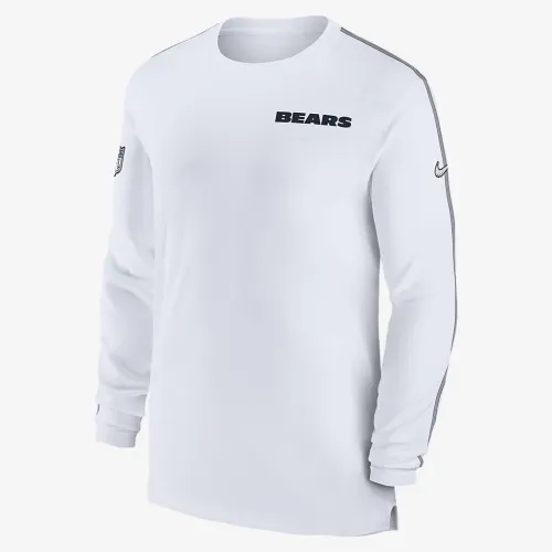 Chicago Bears Sideline Coach чоловічі Nike Dri-FIT NFL Long-Sleeve Top колір білий