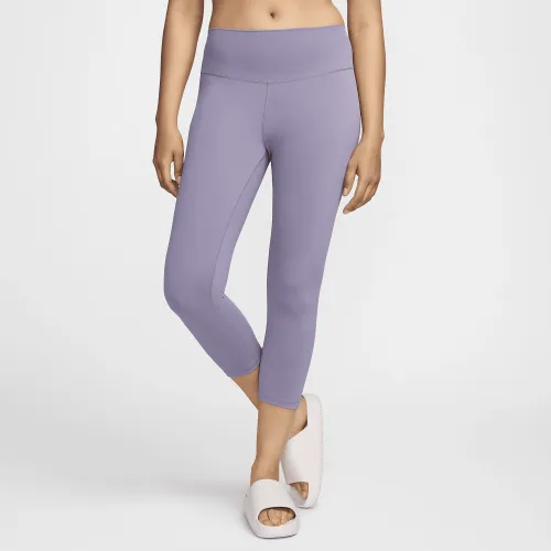 Nike One женская С высокой Талией Crop лосины цвет фиолетовый