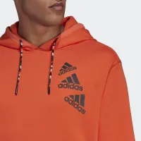 Кофта/футболка adidas Essentials BrandLove Fleece Толстовка з капюшоном HL9385 - помаранчева