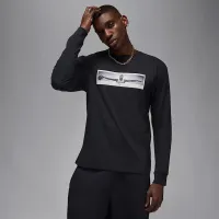 Nike Jordan мужские Long-Sleeve Crew-Neck футболка цвет черный