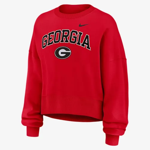 Georgia Phoenix Arch женская Nike College Pullover Crew цвет красный