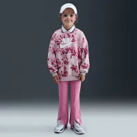 Nike Little детские Floral Camo Crew and лосины набор Pink