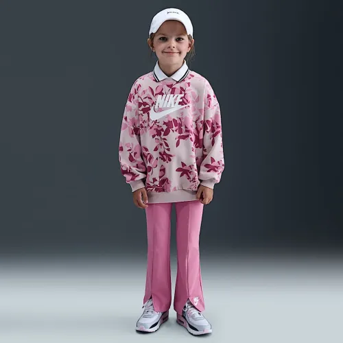 Nike Little детские Floral Camo Crew and лосины набор Pink