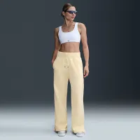 Nike Sportswear Phoenix Fleece женская С высокой Талией Wide-Leg Sweatpants цвет коричневый