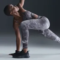 Nike One женская С высокой Талией 7/8 Printed лосины цвет черный