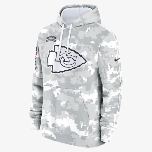 Kansas City Chiefs Salute to Service Primary Edge Club чоловічі Nike NFL Pullover Толстовка з капюшоном колір білий