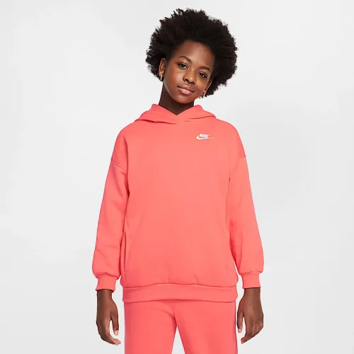 Nike Sportswear Club Fleece Big детские оверсайз Pullover Толстовка с капюшоном Orange