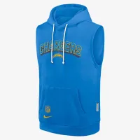 Los Angeles Chargers Sideline чоловічі Nike Dri-FIT NFL Sleeveless Pullover Толстовка з капюшоном блакитний