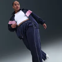Nike Windrunner жіноча З високою талією Woven Open-Hem Pants (великі розміри) блакитний