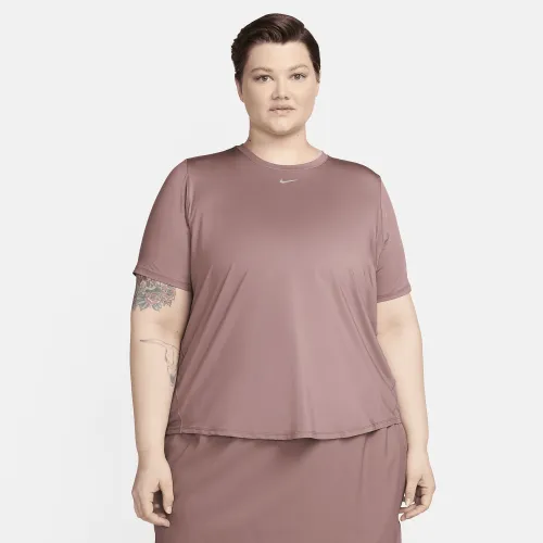 Nike One Classic жіноча Dri-FIT Short-Sleeve Top (великі розміри) колір фіолетовий