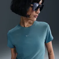 Nike Sportswear Chill Knit женская Cropped футболка синий