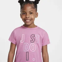 Nike Dri-FIT Femme Pop Little детские футболка and Tempo шорты набор Pink