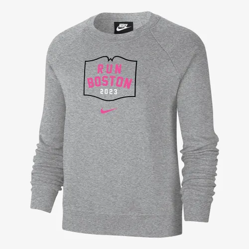 Nike Women's Crew-Neck Fleece Sweatshirt Grey