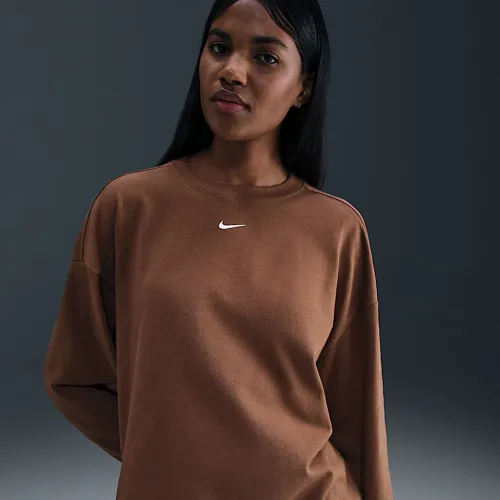 Nike Sportswear Essential женская оверсайз Long-Sleeve футболка цвет коричневый