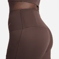 Nike Go женская Therma-FIT С высокой Талией 7/8 лосины с карманамицвет коричневый